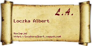 Loczka Albert névjegykártya