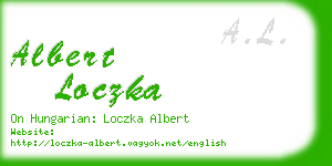 albert loczka business card